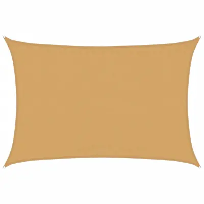 vidaXL Senčno jadro 160 g/m² pravokotno peščeno 3,5x4,5 m HDPE