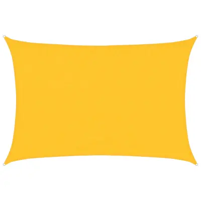 vidaXL Senčno jadro 160 g/m² pravokotno rumeno 3,5x5 m HDPE