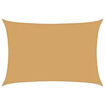 vidaXL Senčno jadro 160 g/m² pravokotno peščeno 3x4,5 m HDPE