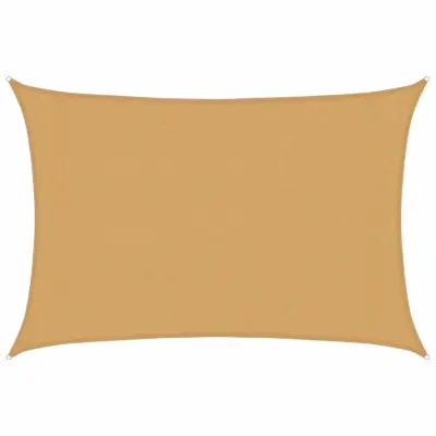 vidaXL Senčno jadro 160 g/m² pravokotno peščeno 3x4 m HDPE