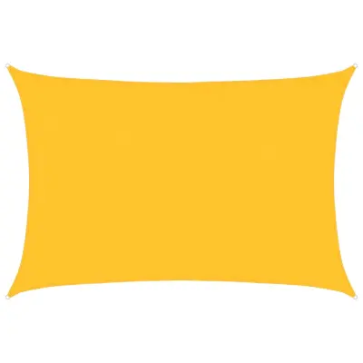 vidaXL Senčno jadro 160 g/m² pravokotno rumeno 3,5x4,5 m HDPE