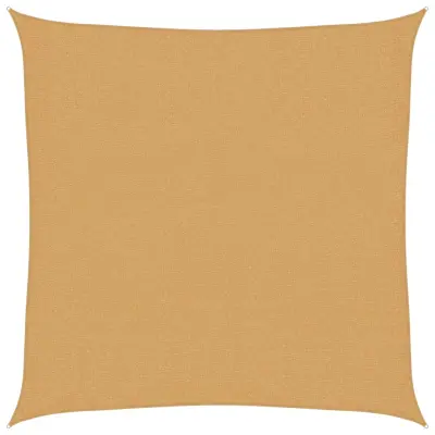 vidaXL Senčno jadro 160 g/m² kvadratno peščeno 3,6x3,6 m HDPE