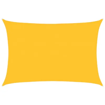 vidaXL Senčno jadro 160 g/m² pravokotno rumeno 4x5 m HDPE