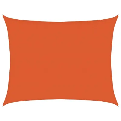vidaXL Senčno jadro 160 g/m² pravokotno oranžna 6x8 m HDPE