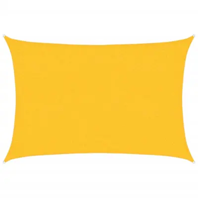 vidaXL Senčno jadro 160 g/m² pravokotno rumeno 2x3 m HDPE