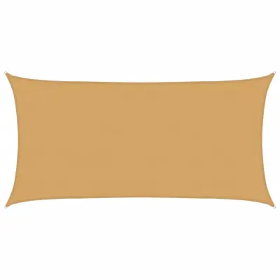 vidaXL Senčno jadro 160 g/m² pravokotno peščeno 4x7 m HDPE