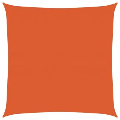 vidaXL Senčno jadro 160 g/m² kvadratno oranžno 4x4 m HDPE
