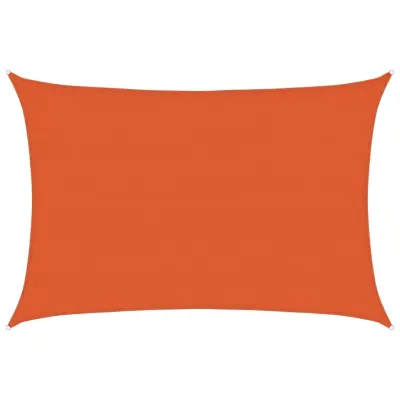 vidaXL Senčno jadro 160 g/m² pravokotno oranžna 5x7 m HDPE