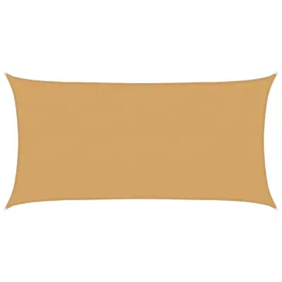 vidaXL Senčno jadro 160 g/m² pravokotno peščeno 2,5x5 m HDPE