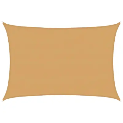 vidaXL Senčno jadro 160 g/m² pravokotno peščeno 5x7 m HDPE