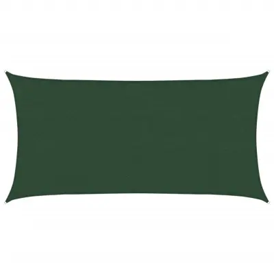 vidaXL Senčno jadro 160 g/m² temno zeleno 2,5x5 m HDPE
