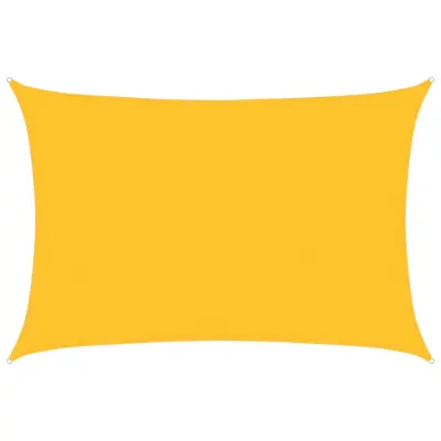 vidaXL Senčno jadro 160 g/m² pravokotno rumeno 4x6 m HDPE