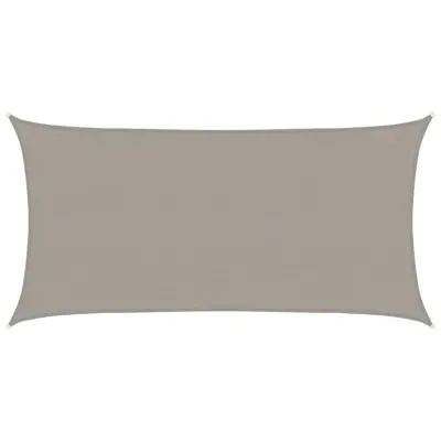 vidaXL Senčno jadro 160 g/m² pravokotno svetlo sivo 2x3,5 m HDPE