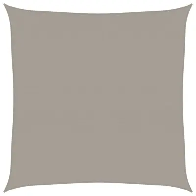 vidaXL Senčno jadro 160 g/m² kvadratno svetlo sivo 6x6 m HDPE