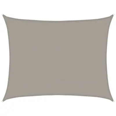 vidaXL Senčno jadro 160 g/m² pravokotno svetlo sivo 6x7 m HDPE