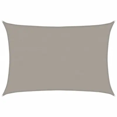 vidaXL Senčno jadro 160 g/m² pravokotno svetlo sivo 5x7 m HDPE