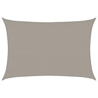 vidaXL Senčno jadro 160 g/m² pravokotno svetlo sivo 3,5x4,5 m HDPE