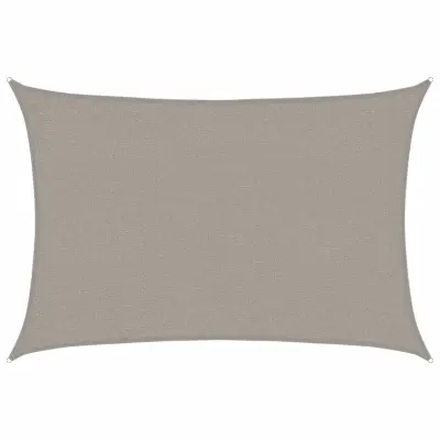 vidaXL Senčno jadro 160 g/m² pravokotno svetlo sivo 2x3 m HDPE