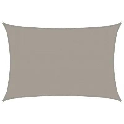 vidaXL Senčno jadro 160 g/m² pravokotno svetlo sivo 3x5 m HDPE