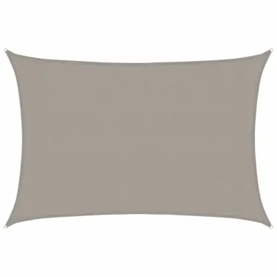 vidaXL Senčno jadro 160 g/m² pravokotno svetlo sivo 3x4,5 m HDPE