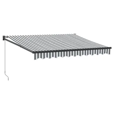 vidaXL Zložljiva tenda antracit in bela 3x2,5 m blago in aluminij