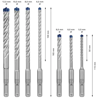 BOSCH SDS PLUS-7X SET SVEDROV 7 kos.