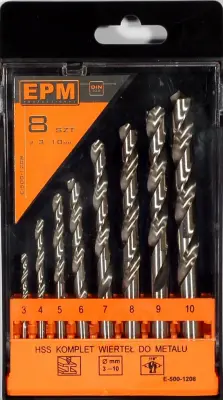 HSS SET SVEDROV ZA KOVINO 3-10MM 8KOM.