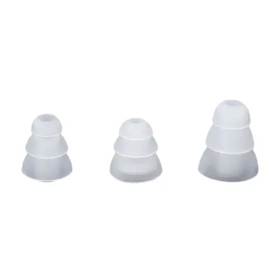 Silikonski ušesni čepki za 4-4,5 mm, 3 velikosti Transparent