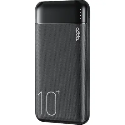 Powerbank ADDA PB-001-BK, Fusion powerbank, 10000mAh, vhodi Micro USB in Type-C, izhodi 2xUSB-A, 12W, črna