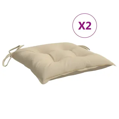 vidaXL Blazine za palete 2 kosa bež 50x50x7 cm oxford tkanina
