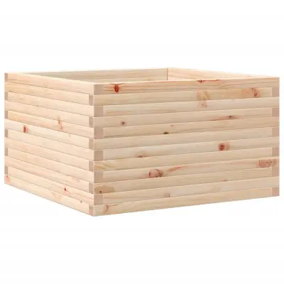 vidaXL Vrtno cvetlično korito 80x80x45,5 cm trdna borovina