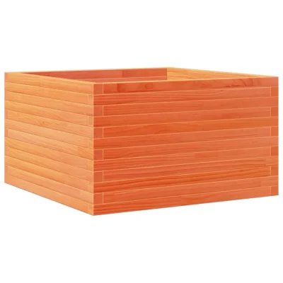 vidaXL Vrtno cvetlično korito voščeno 80x80x45,5 cm trdna borovina