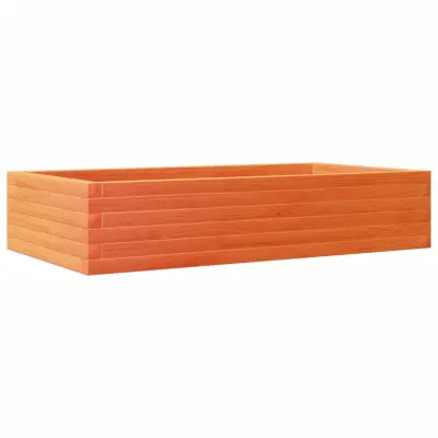 vidaXL Vrtno cvetlično korito voščeno rjavo 110x60x23 trdna borovina