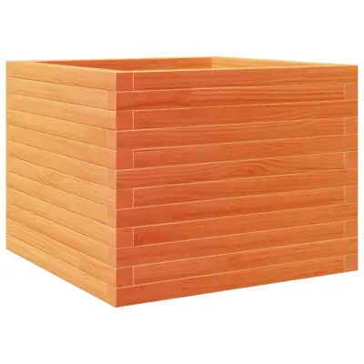 vidaXL Vrtno cvetlično korito voščeno rjavo 60x60x46 cm trdna borovina