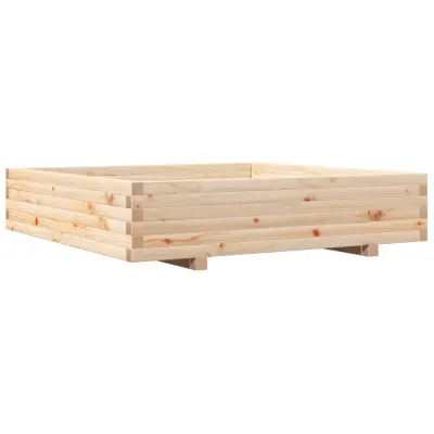 vidaXL Vrtno cvetlično korito 110x110x26,5 cm trdna borovina