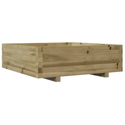 vidaXL Vrtno cvetlično korito 80x80x26,5 cm impregnirana borovina