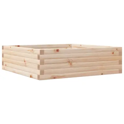 vidaXL Vrtno cvetlično korito 80x80x23 cm trdna borovina