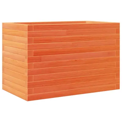 vidaXL Vrtno cvetlično korito voščeno rjavo 70x40x46 cm trdna borovina