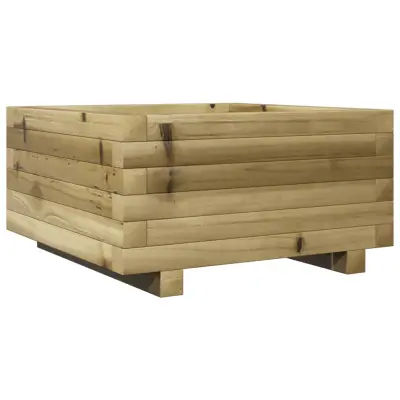 vidaXL Vrtno cvetlično korito 50x50x26,5 cm impregnirana borovina