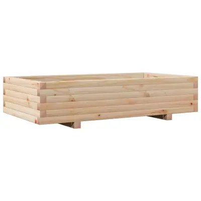 vidaXL Vrtno cvetlično korito 110x60x26,5 cm trdna borovina