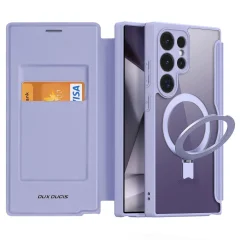 Magnetni etui ovitek s stojalom za Samsung Galaxy S24 Ultra vijoličen