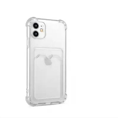 Ovitek za iPhone 11 z držalom za kartice TPU prozoren