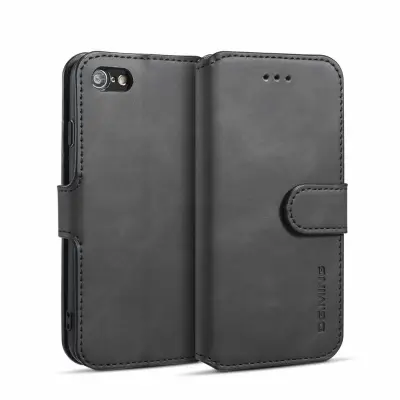 Ovitek za mobilni telefon iPhone 7/8 iz PU usnja črne barve