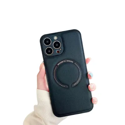 Mobilna torbica s podporo za brezžično polnjenje MagSafe Black  iPhone 13 Pro Max