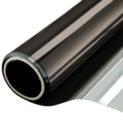 Okenska folija za zaščito pred soncem zrcalni učinek 60x200 cm Black