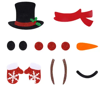 Božične nalepke za vrata, velike nalepke snežaka, božični okraski za vrata MultiColor