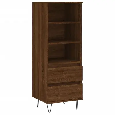 vidaXL Visoka omara Rjav hrast 40x36x110 cm inženirski les