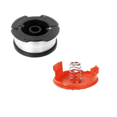 Trimer kolut s pokrovčkom in vzmetjo za strižnike žice