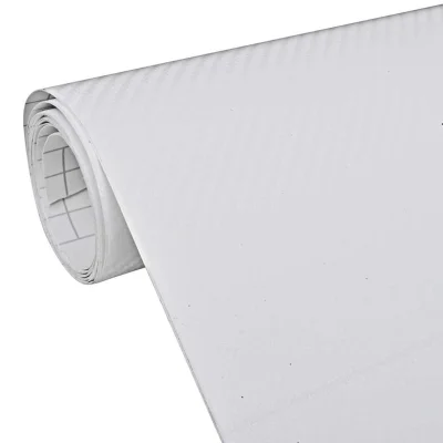 vidaXL Folija za avto 2 kosa 3D bela 100x150 cm + 50x150 cm