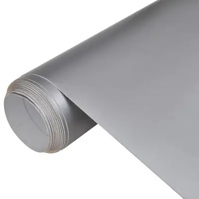 vidaXL Folija za avto mat srebrna 100x150 cm